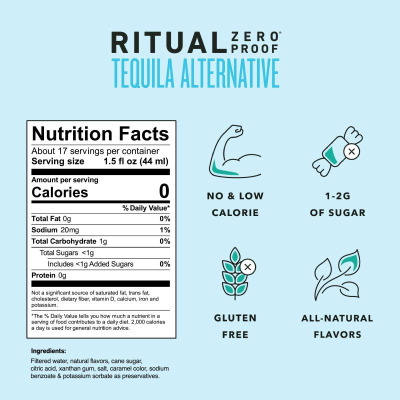 ritual zero proof non alcoholic tequila alternative non alcoholic tequila alternative shop alcohol free tequila substitute ritual zero proof 33602240086100